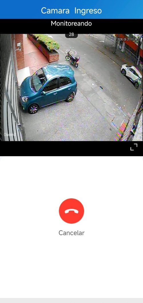 Video en vivo de la cámara de ingreso en SmartPlus